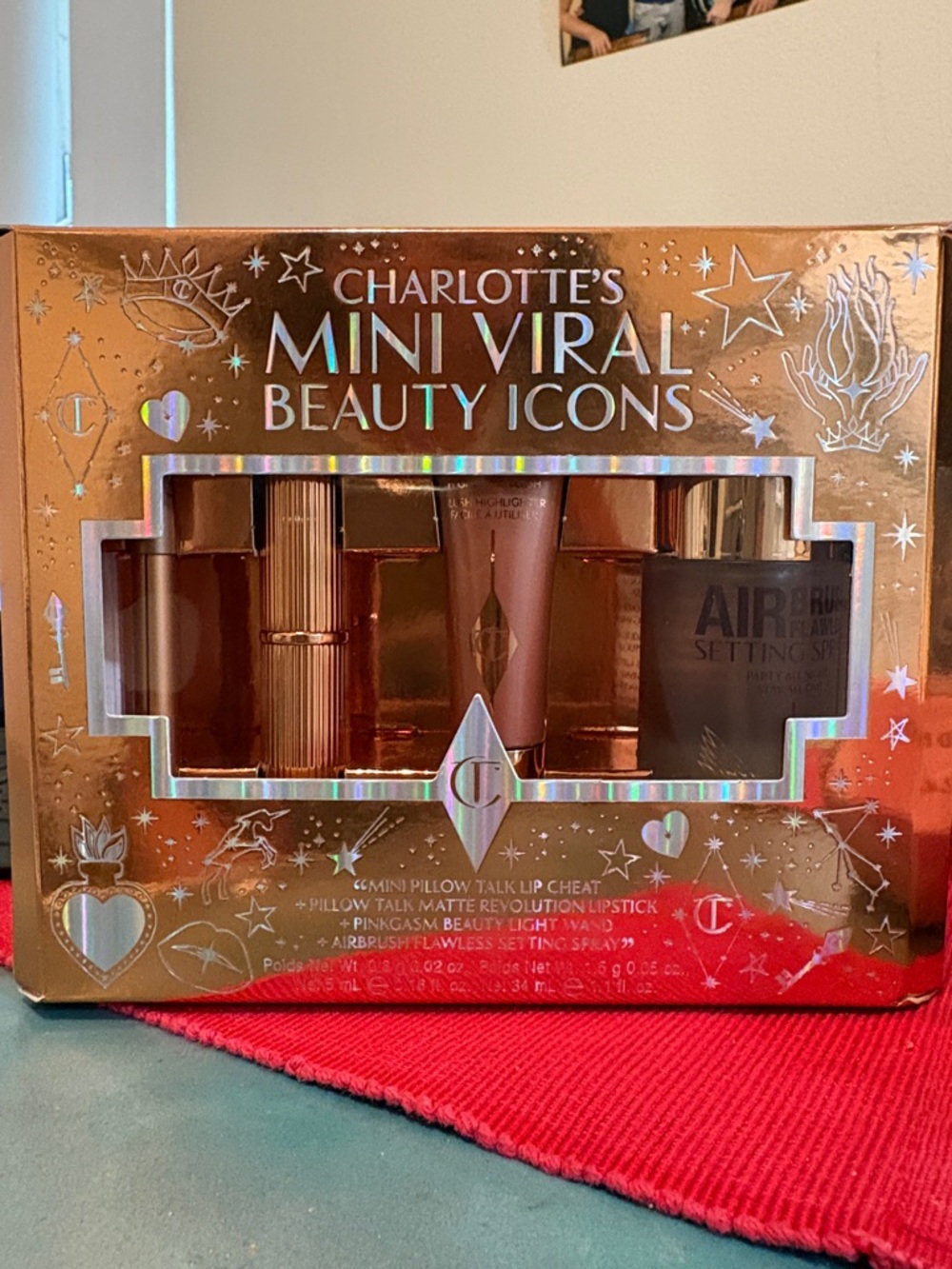 Charlotte Tilbury Mini Viral Beauty Icons - Metallic Rose Gold Set